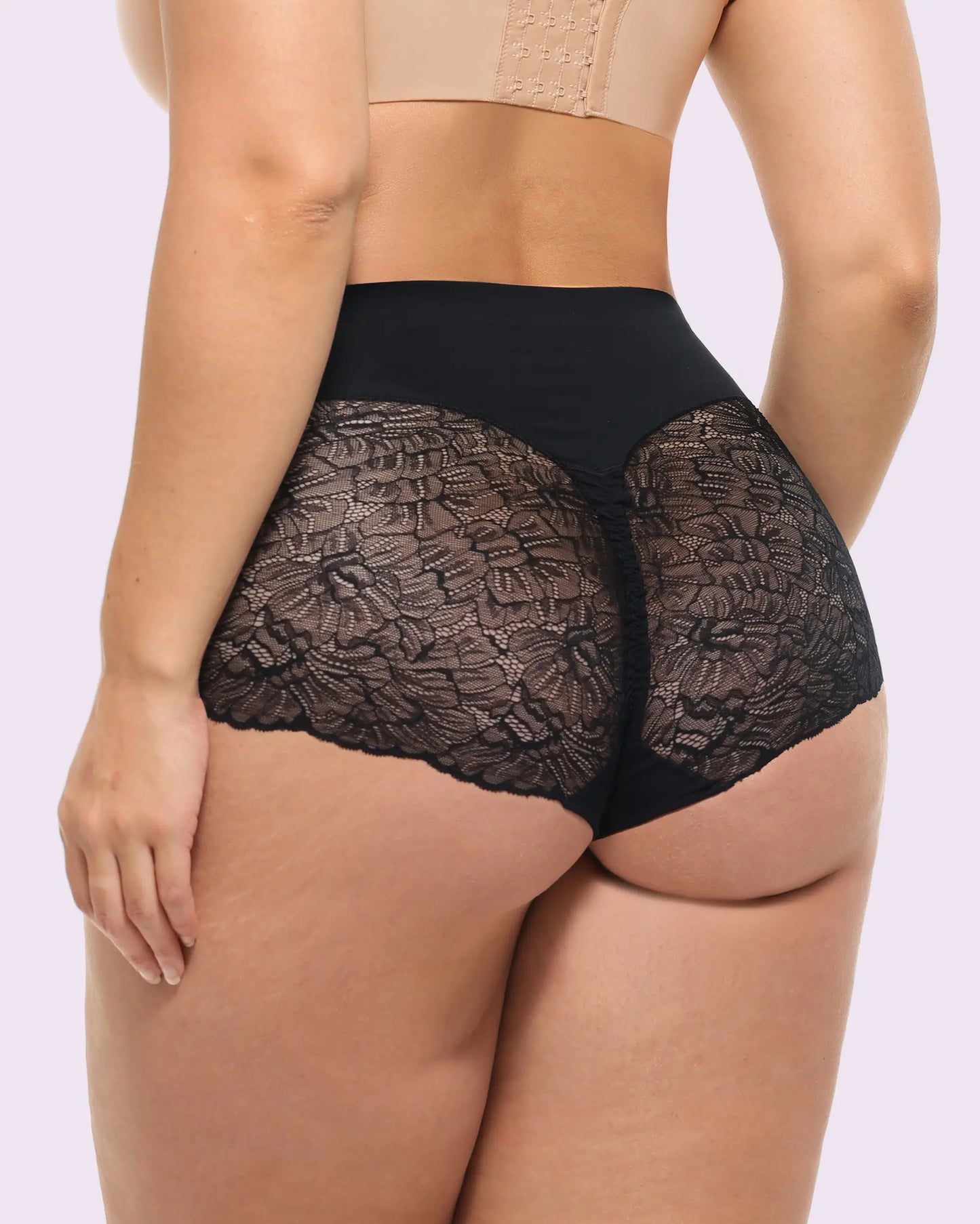Bare Essentials™ MeshSmooth™ Mid-Waist Lace Brief